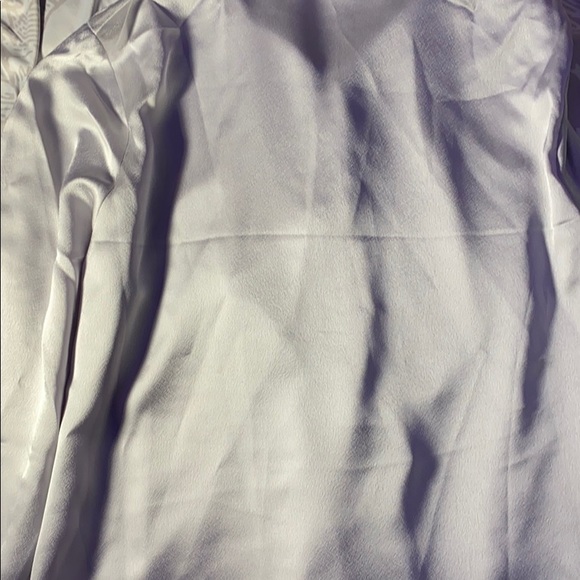 Solid Button Front Satin Blouse - Picture 2 of 3